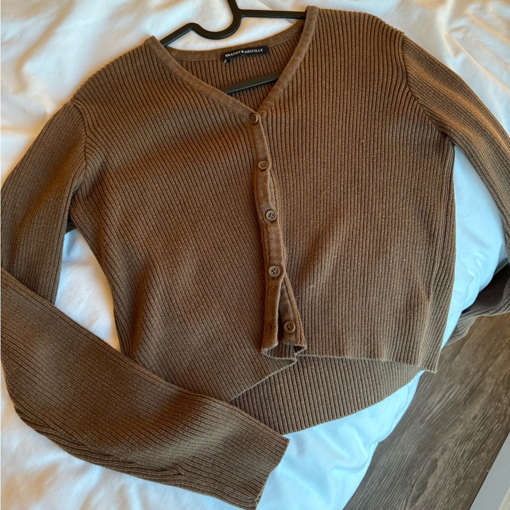 Brandy Melville Crop Brown Sweater